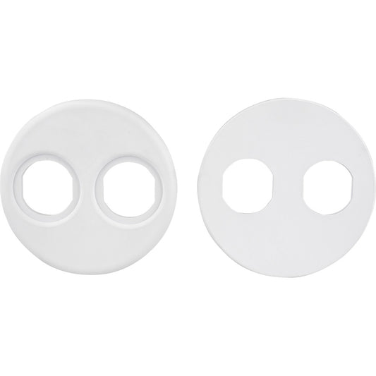 Sea-Dog 4" Gauge Power Socket Adapter Mounting Plate - White (Pack of 6)