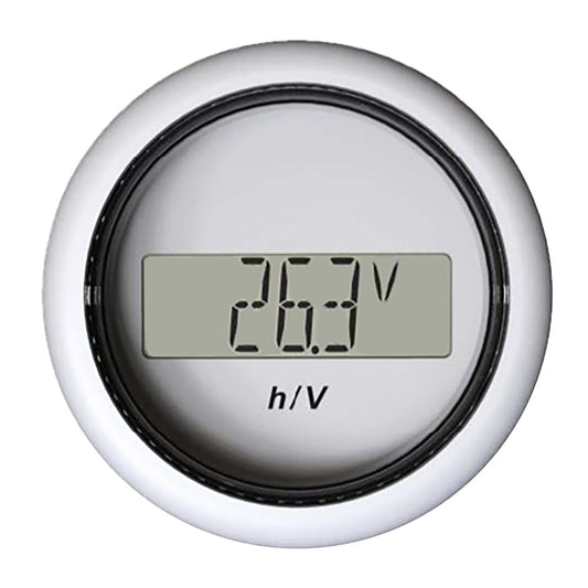 Veratron 52MM (2-1/16") ViewLine Hour Counter-Voltmeter - White (Pack of 2)