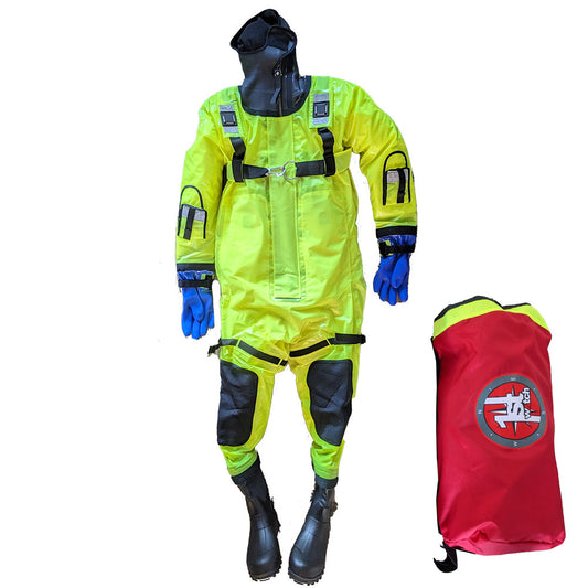 First Watch RS-1005 Ice Rescue Suit - Hi-Vis Yellow - S/M (Built to Fit 4&rsquo;6&rdquo;-5&rsquo;8&rdquo;)