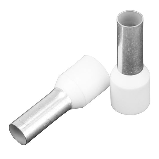 Pacer Ivory 8 AWG Wire Ferrule - 12mm Length - 10 Pack (Pack of 6)