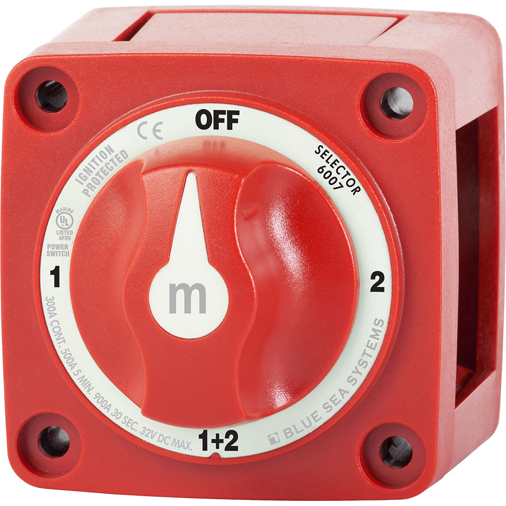 Blue Sea 6007 m-Series (Mini) Battery Switch Selector Four Position Red (Pack of 2)