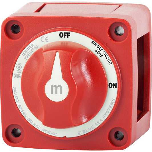 Blue Sea 6006 m-Series (Mini) Battery Switch Single Circuit ON/OFF Red (Pack of 2)