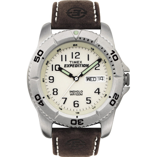 Timex Expedition Men's Traditional Silver/Brown