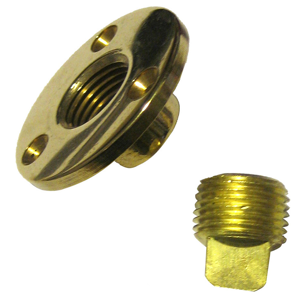 Perko Garboard Drain & Drain Plug Assy Cast Bronze/Brass MADE IN THE USA (Pack of 2)