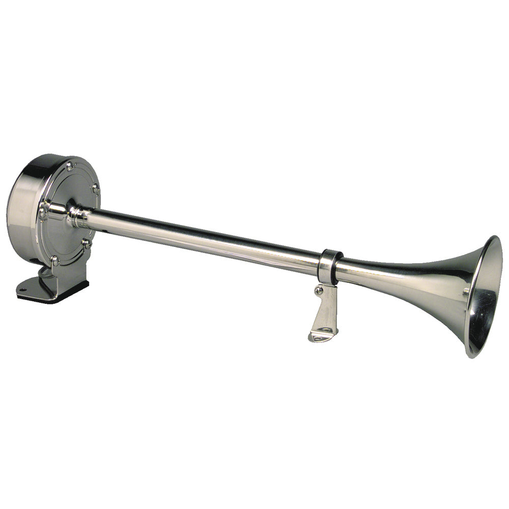 Schmitt Marine Deluxe All-Stainless Single Trumpet Horn - 12V