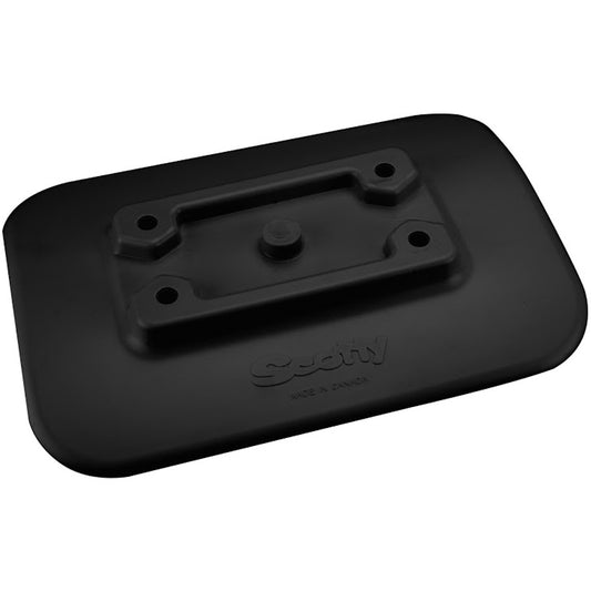 Scotty 341-BK Glue-On Mount Pad f/Inflatable Boats - Black (Pack of 6)