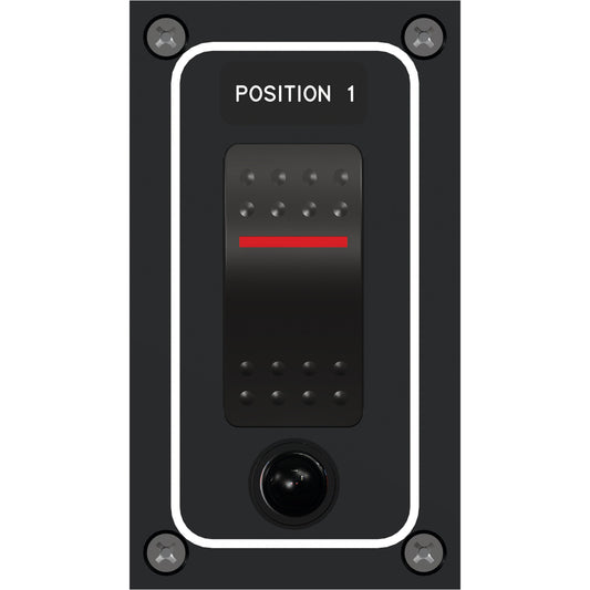 Paneltronics Waterproof Panel - DC 1-Position Illuminated Rocker Switch & Circuit Breaker (Pack of 2)