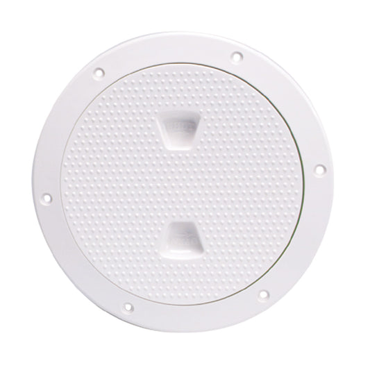 Beckson 6" Non-Skid Screw-Out Deck Plate - White (Pack of 2)