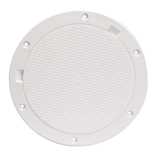 Beckson 8" Non-Skid Pry-Out Deck Plate - White