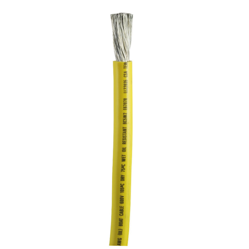 Ancor Yellow 2/0 AWG Battery Cable - Sold By The Foot (Pack of 6)