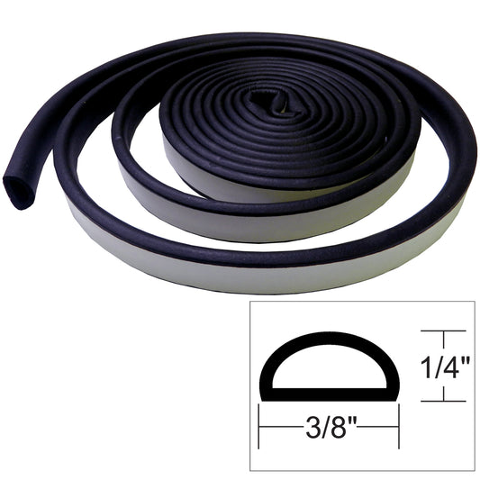 TACO Weather Seal - 10'L x &#188;"H x &#8540;"W - Black (Pack of 2)