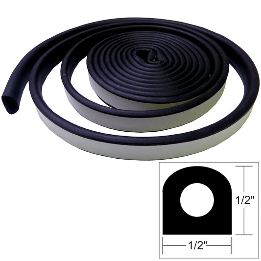 TACO Weather Seal - 10'L x &#189;"W x &#189;"H - Black (Pack of 2)
