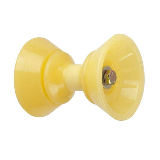 C.E. Smith 3" Bow Bell Roller Assembly - Yellow TPR (Pack of 4)