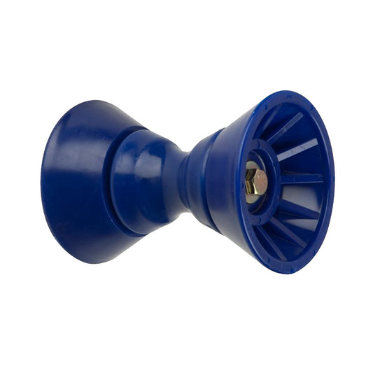 C.E. Smith 4" Bow Bell Roller Assembly - Blue TPR (Pack of 2)