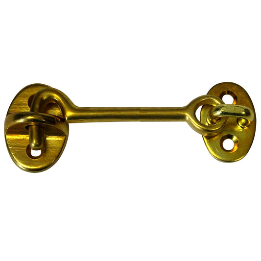 Whitecap Cabin Door Hook - Polished Brass - 3" (Pack of 6)