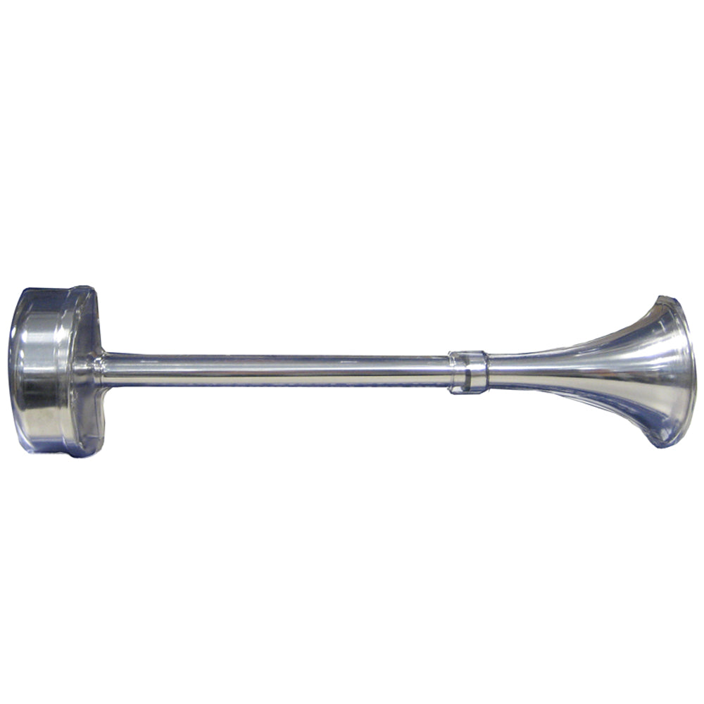 Schmitt Marine Standard Single Trumpet Horn - 12V - Stainless Exterior