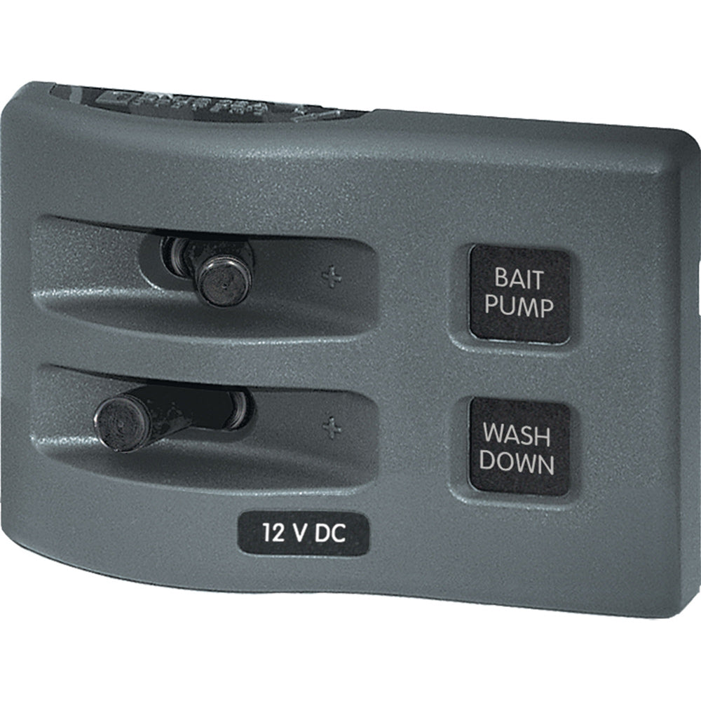 Blue Sea 4303 WeatherDeck® 12V DC Waterproof Switch Panel - 2 Position (Pack of 2)