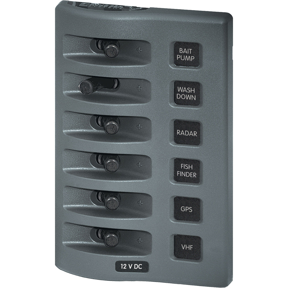 Blue Sea 4307 WeatherDeck® 12V DC Waterproof Switch Panel - 6 Position