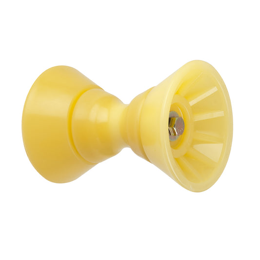 C.E. Smith 4" Bow Bell Roller Assembly - Yellow TPR (Pack of 2)