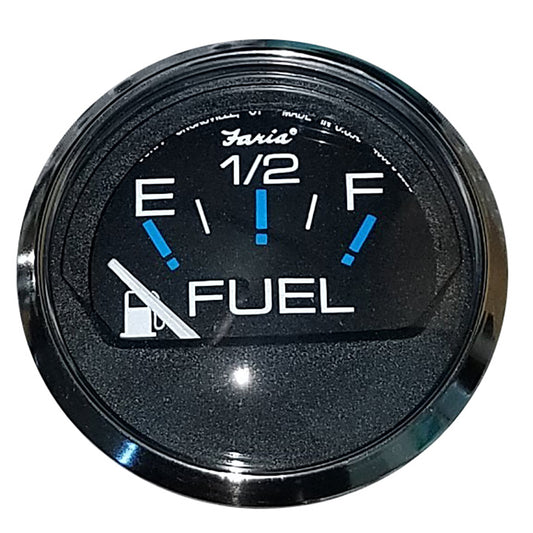 Faria Chesapeake Black 2" Fuel Level Gauge (E-1/2-F) (Pack of 2)