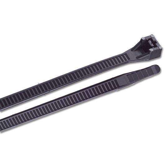 Ancor 15" UV Black Heavy Duty Cable Zip Ties - 25 Pack (Pack of 8)
