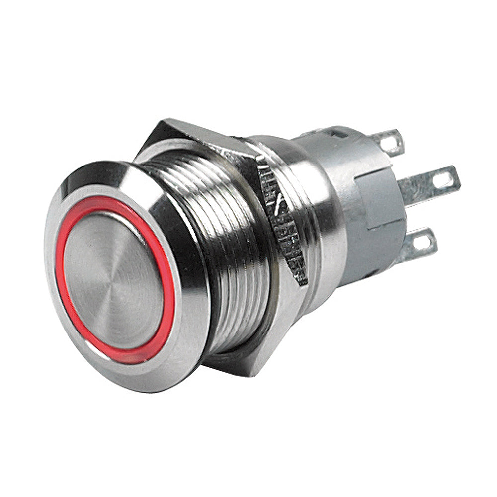 BEP Push-Button Switch - 12V Momentary (On)/Off - Red LED (Pack of 2)