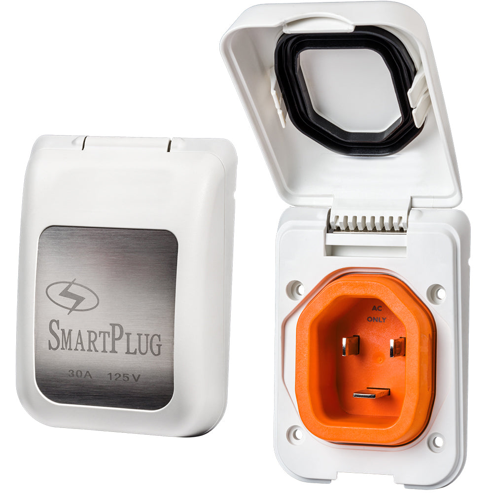 SmartPlug 30 AMP Male Non-Metallic Inlet Cover - White