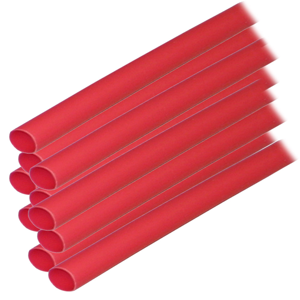 Ancor Adhesive Lined Heat Shrink Tubing (ALT) - 1/4" x 12" - 10-Pack - Red (Pack of 2)