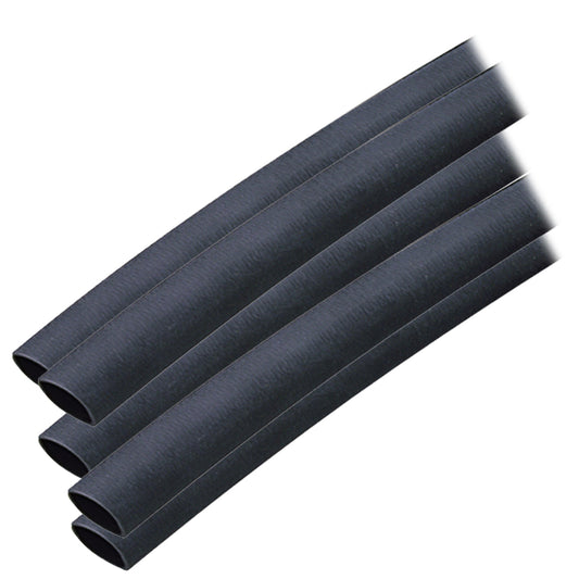 Ancor Adhesive Lined Heat Shrink Tubing (ALT) - 3/8" x 12" - 5-Pack - Black (Pack of 4)