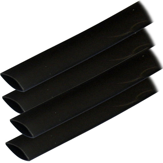 Ancor Adhesive Lined Heat Shrink Tubing (ALT) - 3/4" x 6" - 4-Pack - Black (Pack of 4)