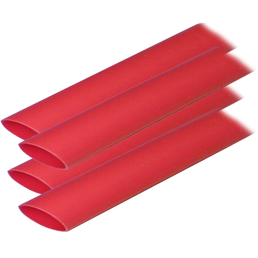 Ancor Adhesive Lined Heat Shrink Tubing (ALT) - 3/4" x 6" - 4-Pack - Red (Pack of 4)