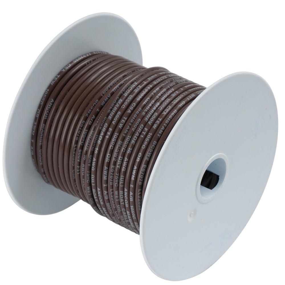 Ancor Brown 16 AWG Tinned Copper Wire - 250' (Pack of 2)