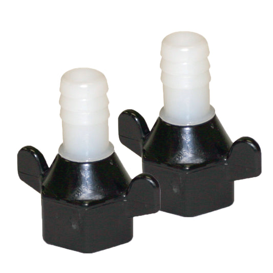 Shurflo by Pentair 1/2" Barb x 1/2" NPT-F Hex/Wingnut Straight Fitting (Pair) (Pack of 6)
