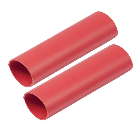 Ancor Heavy Wall Heat Shrink Tubing - 1" x 12" - 2-Pack - Red (Pack of 4)