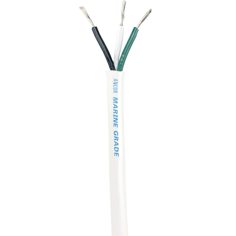 Ancor White Triplex Cable - 14/3 AWG - Round - 100'