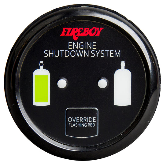Fireboy-Xintex Deluxe Helm Display w/Gauge Body, LED & Color Graphics f/Engine Shutdown System - Black Bezel Display
