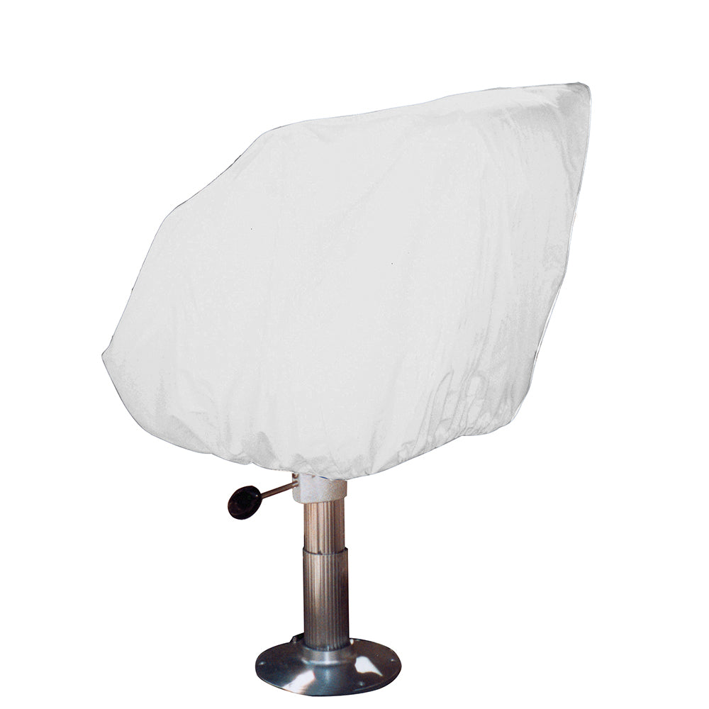 Taylor Made Helm/Bucket/Fixed Back Boat Seat Cover - Vinyl White (Pack of 2)
