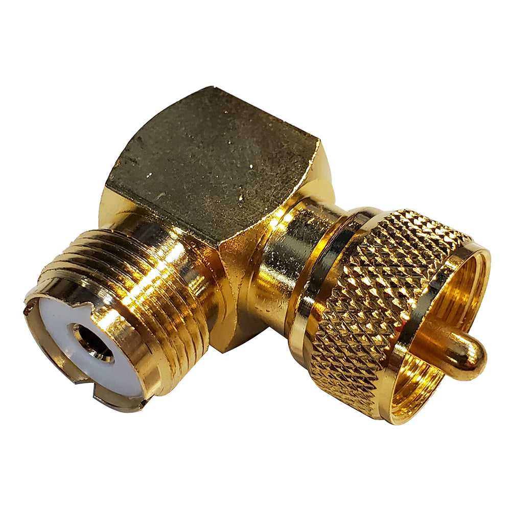 Shakespeare Right Angle Connector - PL-259 to SO-239 Adapter (Pack of 4)