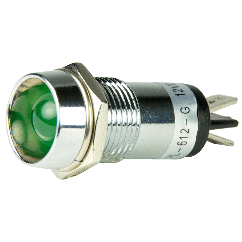 BEP LED Pilot Indicator Light - 12V - Green (Pack of 8)