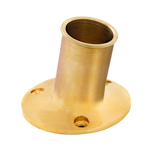 Whitecap Top-Mounted Flag Pole Socket Polished Brass - 1" ID (Pack of 4)