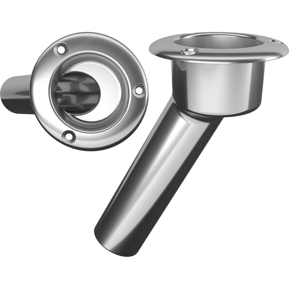 Mate Series Stainless Steel 30° Rod & Cup Holder - Open - Round Top