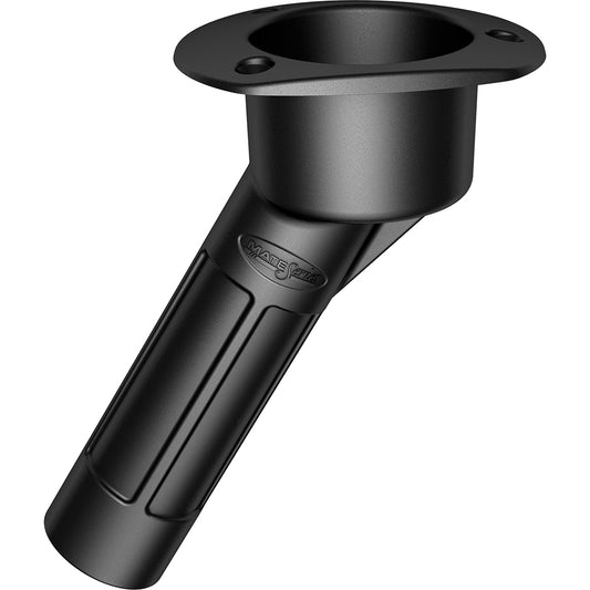 Mate Series Plastic 30° Rod & Cup Holder - Open - Oval Top - Black (Pack of 6)