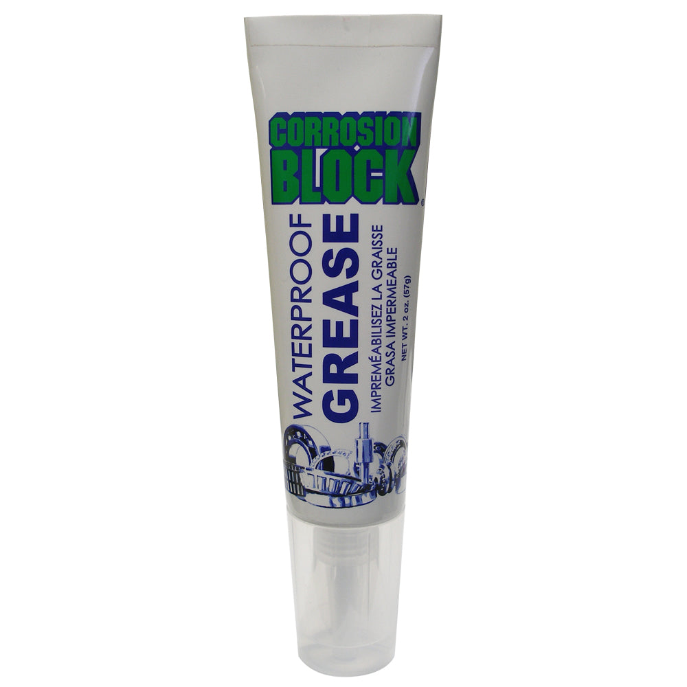 Corrosion Block High Performance Waterproof Grease - 2oz Tube - Non-Hazmat, Non-Flammable & Non-Toxic (Pack of 8)