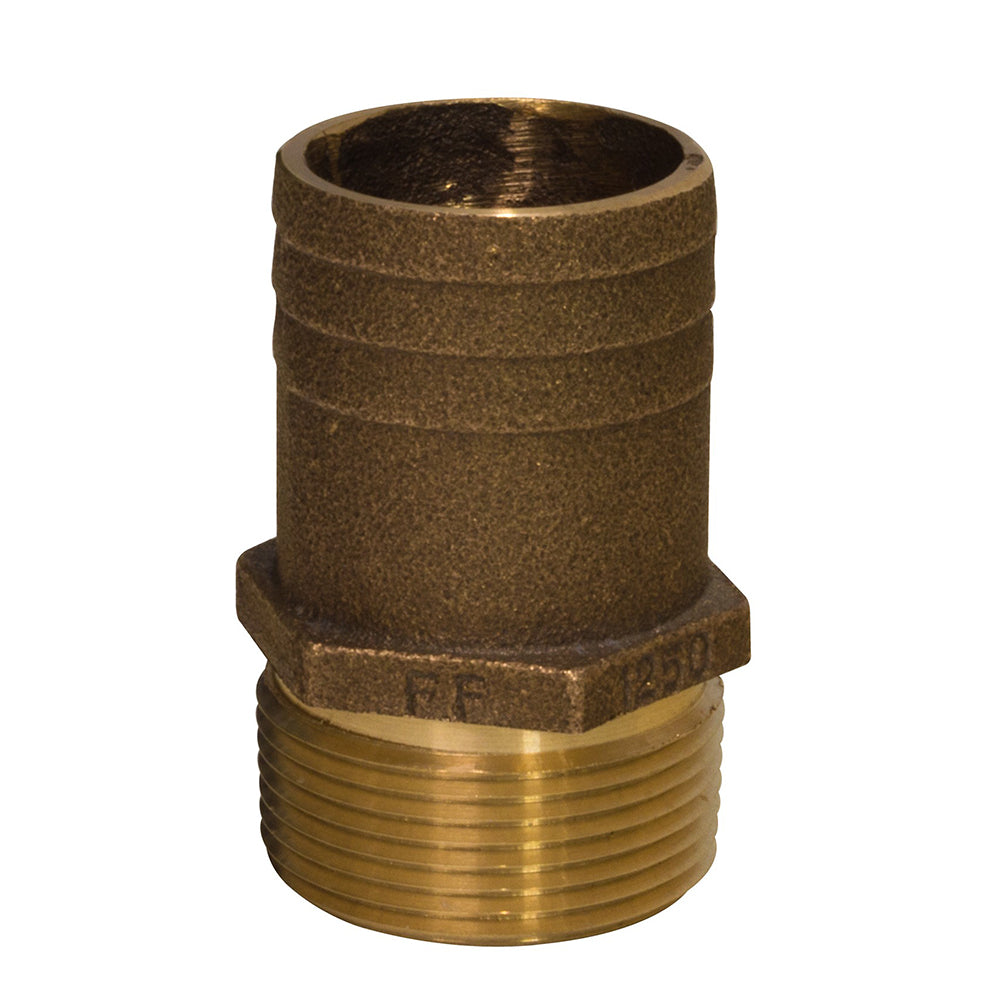 GROCO 1" NPT x 1-1/4" Bronze Full Flow Pipe to Hose Straight Fitting (Pack of 6)