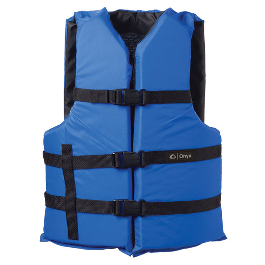 Onyx Nylon General Purpose Life Jacket - Adult Oversize - Blue (Pack of 4)