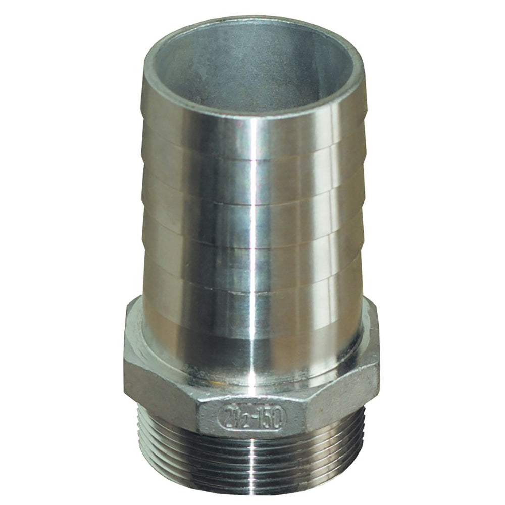 GROCO 1-1/4"" NPT x 1-1/4" ID Stainless Steel Pipe to Hose Straight Fitting (Pack of 4)