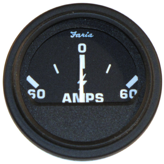 Faria 2" Heavy-Duty Ammeter (60-0-60) - Black (Pack of 2)