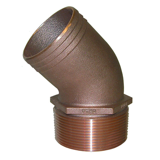 GROCO 1" NPT Bronze 45 Degree Pipe to 1" Hose (Pack of 4)