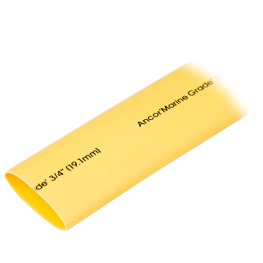 Ancor Heat Shrink Tubing 3/4" x 48" - Yellow - 1 Piece (Pack of 4)
