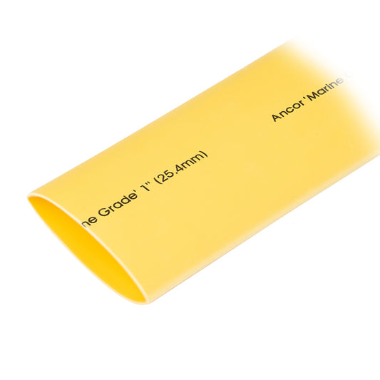 Ancor Heat Shrink Tubing 1" x 48" - Yellow - 1 Pieces (Pack of 4)